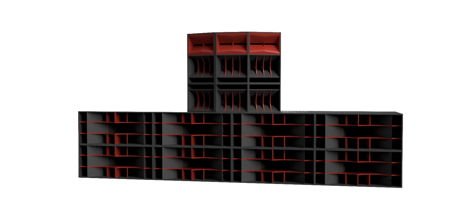 Stack de 8 HEX218 de 3 HEX/K et de 3 HEX/T