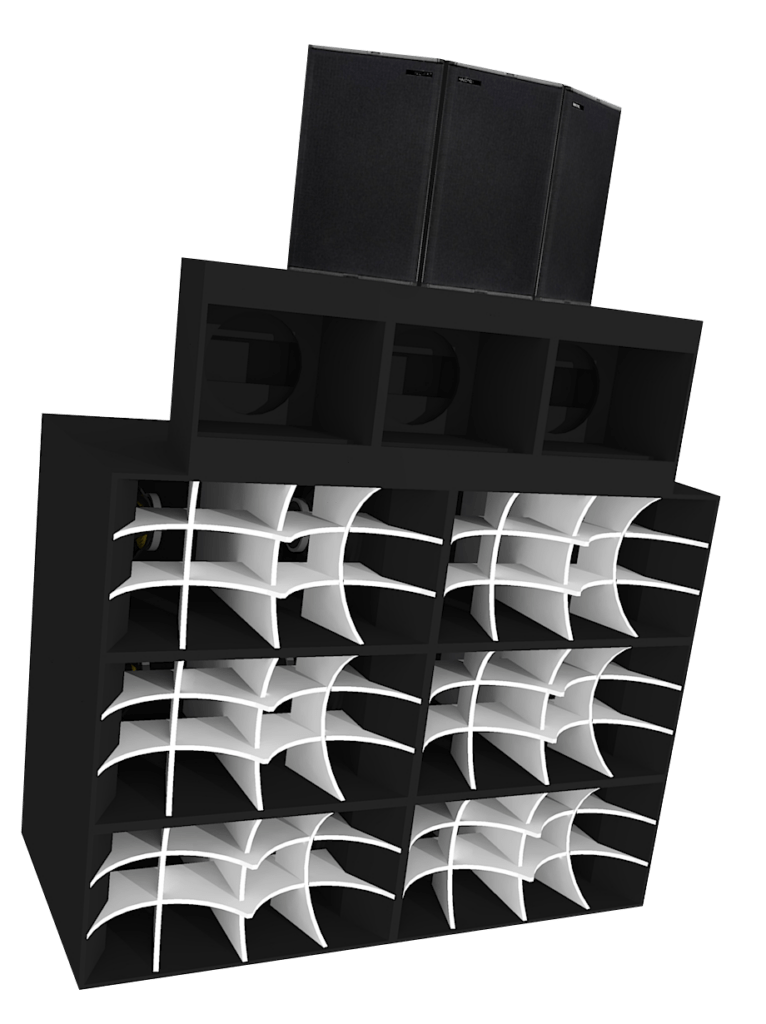 Stack de 6 STHSR218 sous 3 C2D-15pro et 3 T24N TW AUDIO 